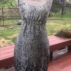 ZARA BASIC animal print silk dress